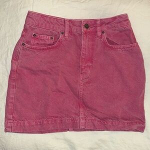 Ksubi pink denim mini skirt